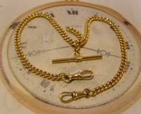 Vintage Pocket Watch Chain 1950s 14ct Rolled Gold Double Albert With Sliding T Bar (2 of 11) Vintage Pocket Watch Chain 1950s 14ct Rolled Gold Double Albert With Sliding T Bar (2 of 11)