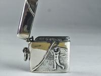 Solid Sterling Silver Small Golfing Vesta Case (5 of 5) Solid Sterling Silver Small Golfing Vesta Case (5 of 5)