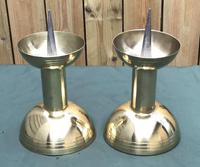 Pair of Arts & Crafts Brass Dome Pricket Candlesticks (3 of 5) Pair of Arts & Crafts Brass Dome Pricket Candlesticks (3 of 5)