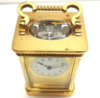 Rare Antique French 8-day Carriage Clock Unusual Masked Dial Case with Enamel Dial (10 of 10) Rare Antique French 8-day Carriage Clock Unusual Masked Dial Case with Enamel Dial (10 of 10)