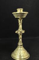 Gothic Revival Church / Altar Solid Brass Candlestick (5 of 5) Gothic Revival Church / Altar Solid Brass Candlestick (5 of 5)
