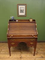 Antique Oak Roll Top Writing Desk, Tambour Front Bureau Desk (7 of 20) Antique Oak Roll Top Writing Desk, Tambour Front Bureau Desk (7 of 20)