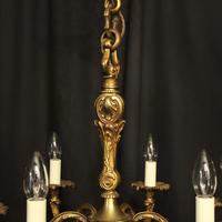French 6 Light Gilded Bronze Early 20th Century Antique Chandelier (7 of 10) French 6 Light Gilded Bronze Early 20th Century Antique Chandelier (7 of 10)