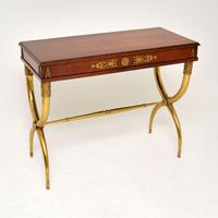 Antique Neoclassical Walnut & Brass Writing / Side Table (5 of 16) Antique Neoclassical Walnut & Brass Writing / Side Table (5 of 16)