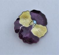JA&S John Atkins & Son Silver & Enamel Pansy Brooch, Birmingham 1918 (5 of 10) JA&S John Atkins & Son Silver & Enamel Pansy Brooch, Birmingham 1918 (5 of 10)