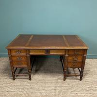 Stunning Victorian Maple & Co Antique Oak Pedestal Desk (4 of 9) Stunning Victorian Maple & Co Antique Oak Pedestal Desk (4 of 9)