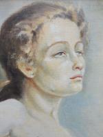 Oil on Canvas Portrait of Sarah Artist Peter Sanderson Mall Gallery Label Verso (5 of 10) Oil on Canvas Portrait of Sarah Artist Peter Sanderson Mall Gallery Label Verso (5 of 10)