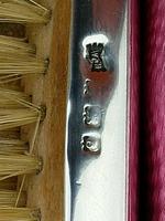 Pair of Antique Sterling Silver Hallmarked Pink Deco Guilloche Enamel Brushes (6 of 8) Pair of Antique Sterling Silver Hallmarked Pink Deco Guilloche Enamel Brushes (6 of 8)
