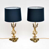 Pair of Vintage Italian Brass Table Lamps (2 of 9) Pair of Vintage Italian Brass Table Lamps (2 of 9)