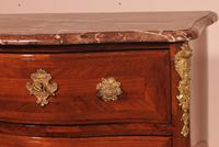 Small Curved Louis XV Commode / Chest of Drawers with Marble - 18th Century (4 of 15) Small Curved Louis XV Commode / Chest of Drawers with Marble - 18th Century (4 of 15)