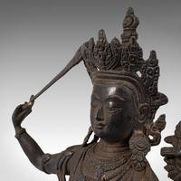 Tall Antique Manjushri Statue, Oriental, Bronze Figure, Seated Deity, Circa 1900 (7 of 12) Tall Antique Manjushri Statue, Oriental, Bronze Figure, Seated Deity, Circa 1900 (7 of 12)