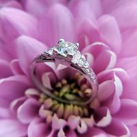 Art Deco Platinum Diamond Solitaire Ring, Antique Diamond Engagement Ring (7 of 8) Art Deco Platinum Diamond Solitaire Ring, Antique Diamond Engagement Ring (7 of 8)