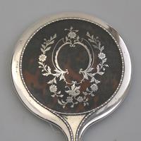 Pretty Solid Silver & Tortoiseshell Pique Work Hand Mirror c.1917 (3 of 7) Pretty Solid Silver & Tortoiseshell Pique Work Hand Mirror c.1917 (3 of 7)