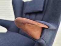 Danish design "Teddy bear" chair, 70s, wool, teak wood, reupholstered (3 of 16) Danish design "Teddy bear" chair, 70s, wool, teak wood, reupholstered (3 of 16)