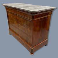 Exceptional French Marble Top Mahogany Inlaid Commode (3 of 12) Exceptional French Marble Top Mahogany Inlaid Commode (3 of 12)