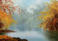 Immaculate Large Original Mid-20thc Vintage Autumn River Landscape Oil Painting (4 of 11) Immaculate Large Original Mid-20thc Vintage Autumn River Landscape Oil Painting (4 of 11)