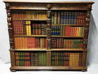 Outstanding Carved Oak Open Library Bookcase (13 of 16) Outstanding Carved Oak Open Library Bookcase (13 of 16)