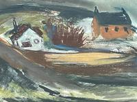 Scottish Mixed Media Painting Cottages in Ayrshire Signed Robert Sinclair Thomson 1915-1983 ARSA, RSW (3 of 27) Scottish Mixed Media Painting Cottages in Ayrshire Signed Robert Sinclair Thomson 1915-1983 ARSA, RSW (3 of 27)