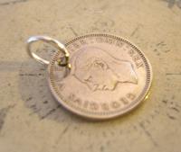 Vintage Pocket Watch Chain Fob 1951 Lucky Silver Sixpence Old 6d Coin Fob (8 of 8) Vintage Pocket Watch Chain Fob 1951 Lucky Silver Sixpence Old 6d Coin Fob (8 of 8)