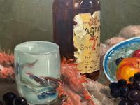 Exceptional Original Vintage Still Life of Fruit & Wine French Oil Painting (8 of 12) Exceptional Original Vintage Still Life of Fruit & Wine French Oil Painting (8 of 12)