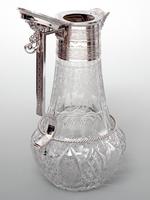 Victorian Silver Plated Cut Glass Claret Jug with Bacchus Spout (3 of 4) Victorian Silver Plated Cut Glass Claret Jug with Bacchus Spout (3 of 4)