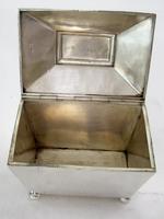 Georgian Style Sarcophagus Shaped Silver Tea Caddy (2 of 5) Georgian Style Sarcophagus Shaped Silver Tea Caddy (2 of 5)