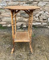 Antique Victorian Octagonal Bamboo Rattan Table (2 of 9) Antique Victorian Octagonal Bamboo Rattan Table (2 of 9)