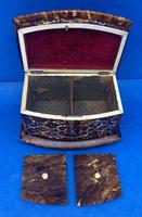 Victorian Tortoiseshell Tea Caddy with Mother of Pearl Inlay (8 of 20) Victorian Tortoiseshell Tea Caddy with Mother of Pearl Inlay (8 of 20)