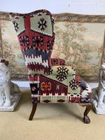 Kilim Covered Wingback Armchair on Ball & Claw Feet (7 of 9) Kilim Covered Wingback Armchair on Ball & Claw Feet (7 of 9)