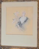 Fine Watercolour of a Lady with Cherubs by Lucius Rossi (4 of 5) Fine Watercolour of a Lady with Cherubs by Lucius Rossi (4 of 5)