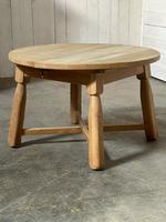 Round Bleached Oak Farmhouse Dining Table with Leaf (11 of 18) Round Bleached Oak Farmhouse Dining Table with Leaf (11 of 18)