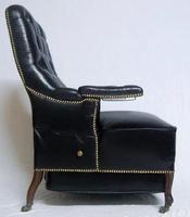 French Second Empire Rosewood & Leather Reclining Chair (4 of 8) French Second Empire Rosewood & Leather Reclining Chair (4 of 8)
