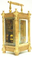 Fine Antique French 8-day Fleur De Lis Decorated Panel 8-day Carriage Clock Timepiece c.1890 (8 of 10) Fine Antique French 8-day Fleur De Lis Decorated Panel 8-day Carriage Clock Timepiece c.1890 (8 of 10)