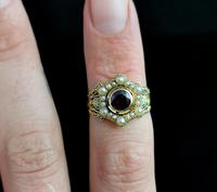 Antique Mourning Ring, 18ct Gold, Enamel, Pearl & Garnet - William IV (13 of 13) Antique Mourning Ring, 18ct Gold, Enamel, Pearl & Garnet - William IV (13 of 13)