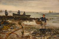 Oil painting by Arthur Wellesley Cottrell “Low Tide, Mumbles, South Wales” (3 of 4) Oil painting by Arthur Wellesley Cottrell “Low Tide, Mumbles, South Wales” (3 of 4)