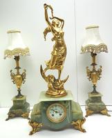 Incredible Art Nouveau Dancing Figural Mantel Clock Set 8 Day Striking Mantle Clock with Side Lamps (2 of 15) Incredible Art Nouveau Dancing Figural Mantel Clock Set 8 Day Striking Mantle Clock with Side Lamps (2 of 15)