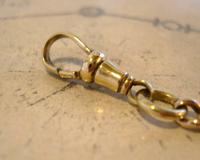 Antique Pocket Watch Chain 1890s Victorian Brass Figaro Link Albert With T Bar (10 of 11) Antique Pocket Watch Chain 1890s Victorian Brass Figaro Link Albert With T Bar (10 of 11)