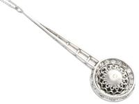 Onyx & 0.72ct Diamond, Platinum Pendant - Art Deco c.1930 (5 of 9) Onyx & 0.72ct Diamond, Platinum Pendant - Art Deco c.1930 (5 of 9)