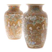 Pair of Japanese Satsuma Baluster Vases - Meiji (5 of 10) Pair of Japanese Satsuma Baluster Vases - Meiji (5 of 10)