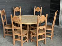 French Round Bleached Oak Farmhouse Dining Table (16 of 19) French Round Bleached Oak Farmhouse Dining Table (16 of 19)