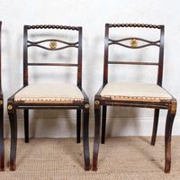 4 Regency Ebonised Dining Chairs Trafalgar (5 of 12) 4 Regency Ebonised Dining Chairs Trafalgar (5 of 12)