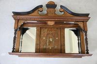 Victorian Inlaid Rosewood Overmantle Mirror Shelf (2 of 12) Victorian Inlaid Rosewood Overmantle Mirror Shelf (2 of 12)