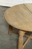 Round Bleached Oak Farmhouse Dining Table with Leaf (8 of 18) Round Bleached Oak Farmhouse Dining Table with Leaf (8 of 18)