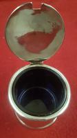 Heavy Sterling Silver Mustard Pot t/w Blue Liner (3 of 4) Heavy Sterling Silver Mustard Pot t/w Blue Liner (3 of 4)