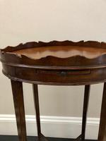 Small Antique Wine or Candle Table With Galleried Top & Pull Out Shelf (5 of 13) Small Antique Wine or Candle Table With Galleried Top & Pull Out Shelf (5 of 13)