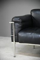 LC3 Style Black Leather & Chrome 3 Seater Sofa (3 of 22) LC3 Style Black Leather & Chrome 3 Seater Sofa (3 of 22)