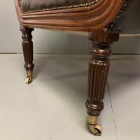 Large Regency buttoned leather wing armchair (9 of 11) Large Regency buttoned leather wing armchair (9 of 11)