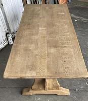 French Bleached Oak Trestle End Farmhouse Dining Table (8 of 19) French Bleached Oak Trestle End Farmhouse Dining Table (8 of 19)