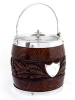 Victorian Oak and Silver Plated Barrel with a Carved Band of Oak Leaves and Acorns (2 of 4) Victorian Oak and Silver Plated Barrel with a Carved Band of Oak Leaves and Acorns (2 of 4)