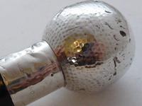 Golf Ball Walking Stick Cane 1915 Hallmarked Solid Silver Pommel Ebony Shaft (7 of 8) Golf Ball Walking Stick Cane 1915 Hallmarked Solid Silver Pommel Ebony Shaft (7 of 8)